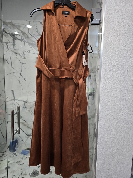 Tahari ASL Dresses & Skirts - Tahari Sleeveless Wrap Midi Dress in Rust